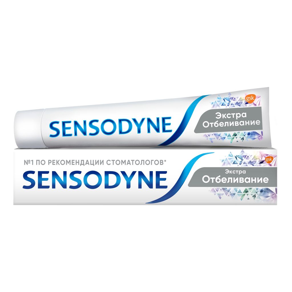 фото упаковки Зубная паста Sensodyne Экстра Отбеливание