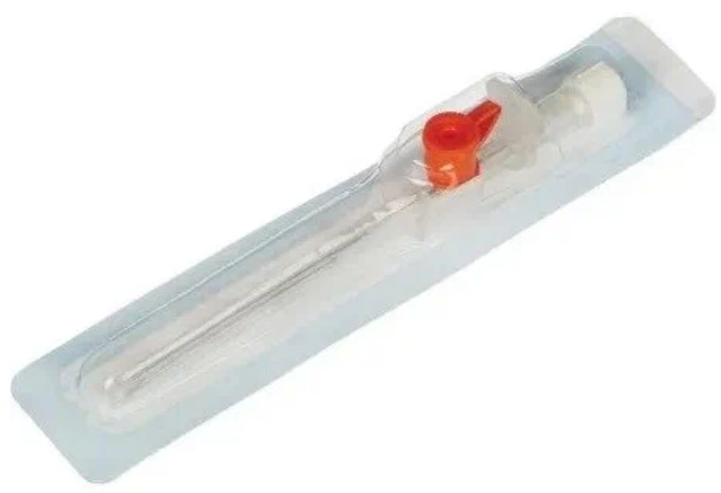 Inekta Mediflon Катетер внутривенный с инжекторным клапаном и фиксаторами, 14G (2,1х45мм), код оранжевый, 1 шт.