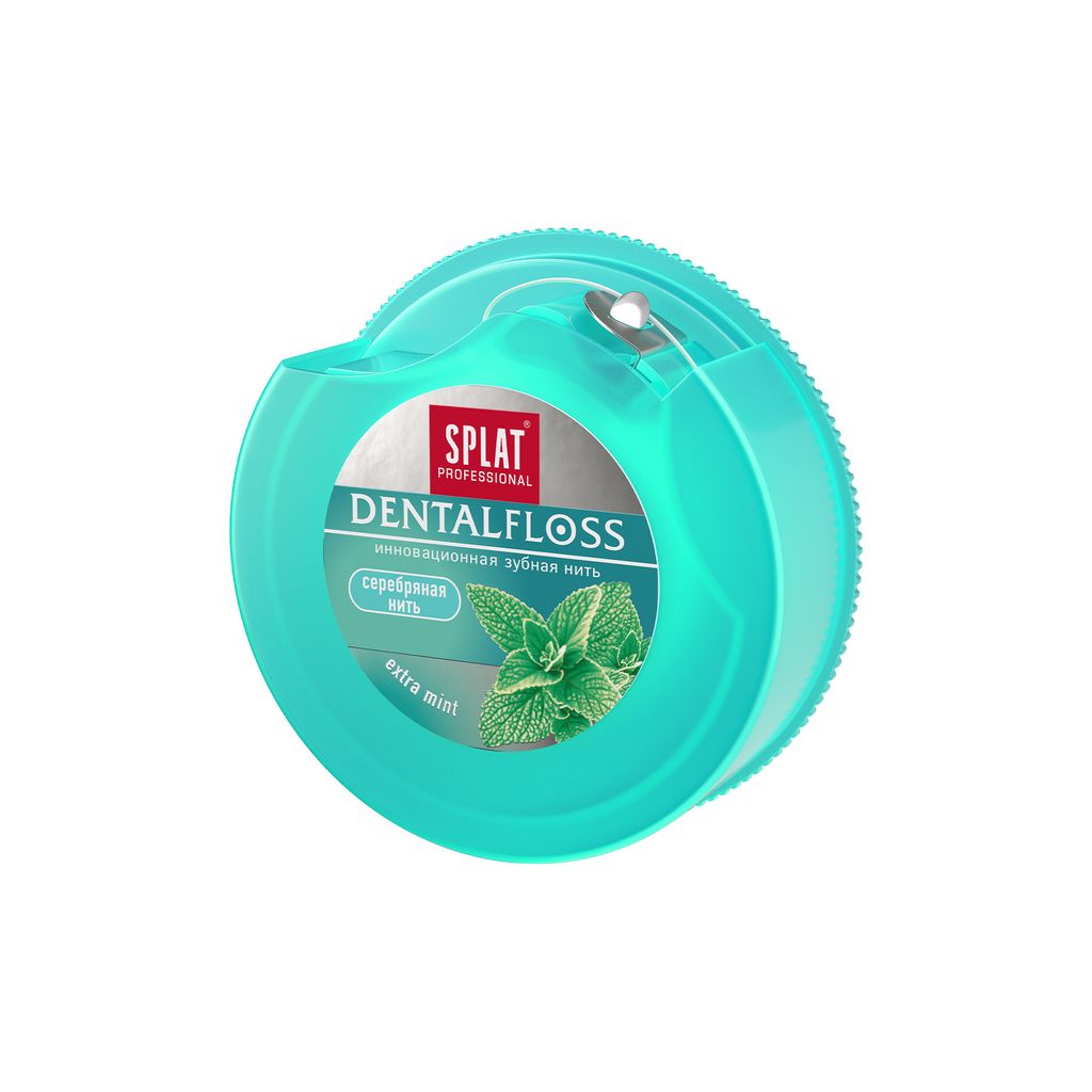 Splat Professional Зубная нить, 30 м, нить зубная, с волокнами серебра и ароматом мяты, 1 шт.