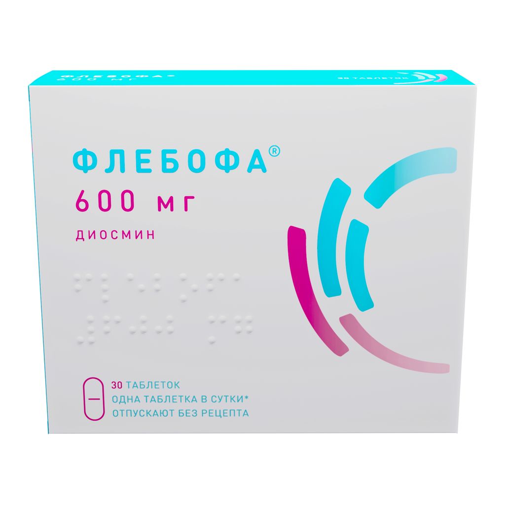 Флебофа, 600 мг, таблетки, 30 шт.