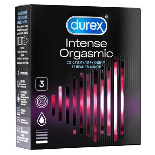 Презервативы Durex Intense orgasmic, 3 шт.