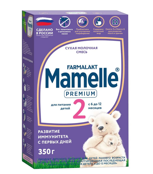Mamelle Premium 2 Молочная смесь сухая, для детей с 6 месяцев, смесь, 350 г, 1 шт.