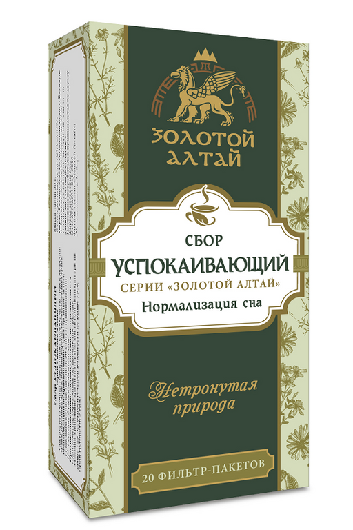 Золотой Алтай Успокаивающий сбор, фиточай, 1.5 г, 20 шт.