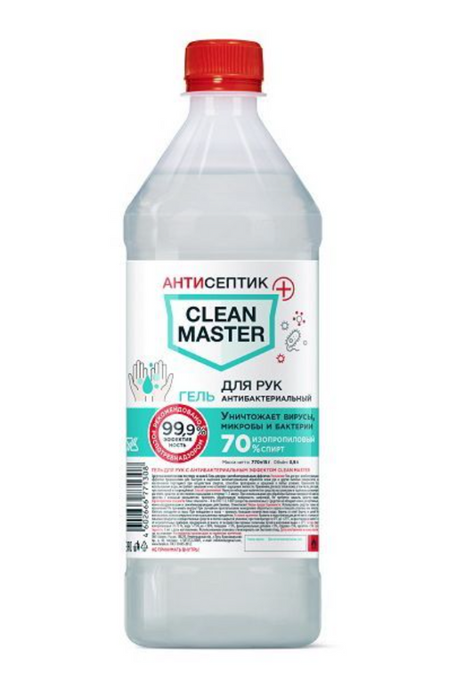 Clean Master Гель для рук антибактериальный, 900 мл, 1 шт.