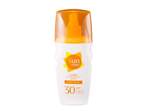 Сан Сенс Спрей для безопасного загара водостойкий, spf 30, 160 мл, 1 шт.
