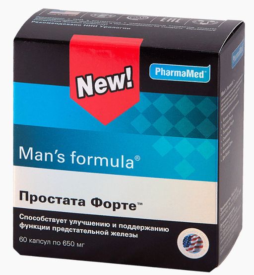 Man's formula Простата Форте, 650 мг, капсулы, 60 шт.