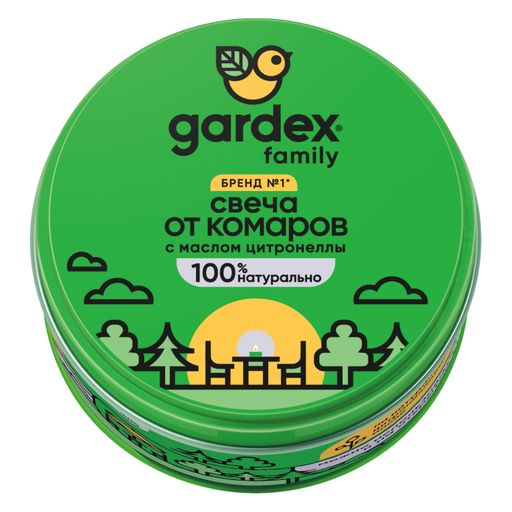 Gardex Family Свеча репеллентная от комаров, свеча, 100 мл, 1 шт.
