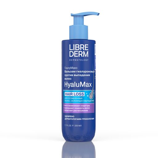Librederm HyaluMax Бальзам гиалуроновый против выпадения волос, для ослабленных, склонных к выпадению волос, 225 мл, 1 шт.