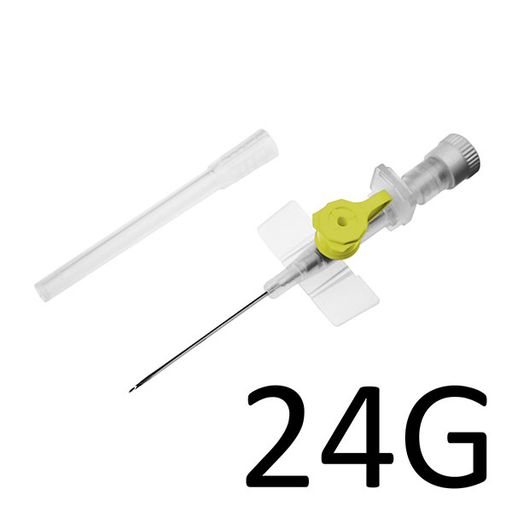 SFM Катетер внутривенный (канюля) с портом, 24G (0,70х19мм), код желтый, 1 шт.