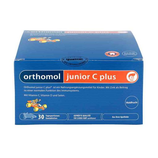 Orthomol Junior C plus, 1350 мг, на 30 дней, таблетки жевательные, в ассортименте, 30 шт.